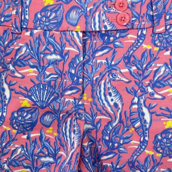 Vineyard Vines Shorts Seahorse Clams Shells Cotton Spandex Women's Size 2 - Picture 3 of 7